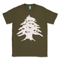 Army Green retro lebanon cedar  lebanese Classic Tee - artisFamous