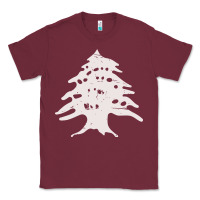 Burgundy retro lebanon cedar  lebanese Classic Tee - artisFamous