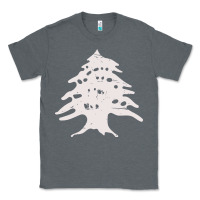 Charcoal Heather retro lebanon cedar  lebanese Classic Tee - artisFamous