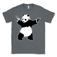 Charcoal Heather banksy panda Classic Tee - artisFamous
