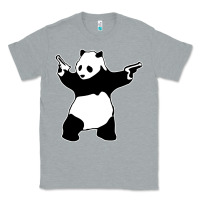 Heather Grey banksy panda Classic Tee - artisFamous