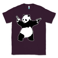 Plum banksy panda Classic Tee - artisFamous