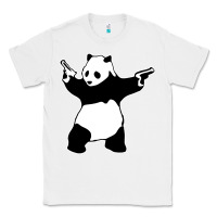 White banksy panda Classic Tee - artisFamous