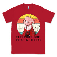 Red retro style technoblade merch cosplay Classic Tee - artisFamous