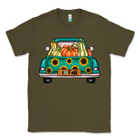 Army Green i love fall truck Classic Tee - artisFamous