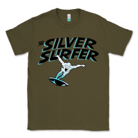 Army Green silver surfer Classic Tee - artisFamous