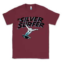 Burgundy silver surfer Classic Tee - artisFamous