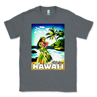 Charcoal Heather hawaii hula girl Classic Tee - artisFamous