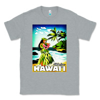 Heather Grey hawaii hula girl Classic Tee - artisFamous