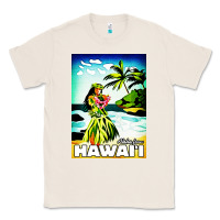 Natural hawaii hula girl Classic Tee - artisFamous