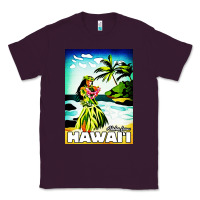 Plum hawaii hula girl Classic Tee - artisFamous