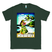 Sports Green hawaii hula girl Classic Tee - artisFamous