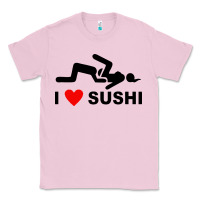 Bubblegum Pink i love sushi funny Classic Tee - artisFamous
