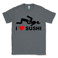 Charcoal Heather i love sushi funny Classic Tee - artisFamous