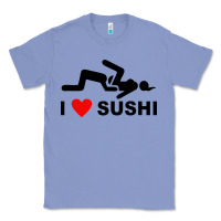 Colony Blue i love sushi funny Classic Tee - artisFamous