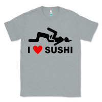 Heather Grey i love sushi funny Classic Tee - artisFamous