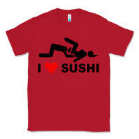 Red i love sushi funny Classic Tee - artisFamous