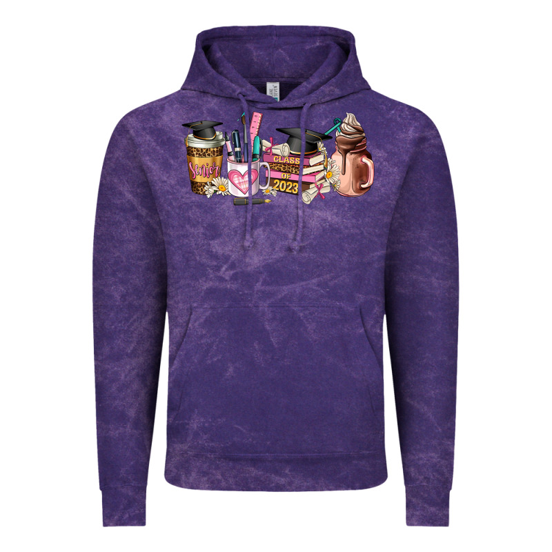 Senior 2023 Graduation Coffee Cups Vintage Hoodie by AdoDesignShop | Teevron