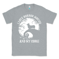 Heather Grey i love horror movies and my corgi funny corgi Classic Tee - artisFamous