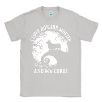Moon Dust i love horror movies and my corgi funny corgi Classic Tee - artisFamous