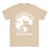 Mushroom i love horror movies and my corgi funny corgi Classic Tee - artisFamous