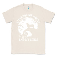 Natural i love horror movies and my corgi funny corgi Classic Tee - artisFamous
