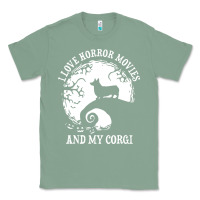 Sage i love horror movies and my corgi funny corgi Classic Tee - artisFamous