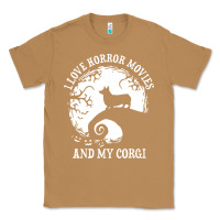 Toasted Coconut i love horror movies and my corgi funny corgi Classic Tee - artisFamous