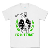White id hit that funny golfing golf Classic Tee - artisFamous