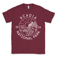 Burgundy a.ca.di.a national park 1916 mai.ne bar harbor t sh Classic Tee - artisFamous