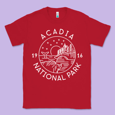 A.ca.di.a National Park 1916 Mai.ne Bar Harbor T Sh Classic Tee Designed By Artisfamous