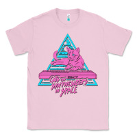 Bubblegum Pink Cats on Synthesizers in Space Classic Tee - artisFamous