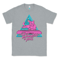 Heather Grey Cats on Synthesizers in Space Classic Tee - artisFamous