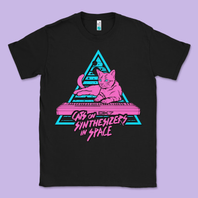 Cats On Synthesizers In Space Classic Tee Designed By Artisfamous