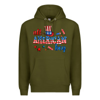 Army Green all american boy Premium Hoodie - AdoDesignShop