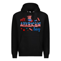 Black all american boy Premium Hoodie - AdoDesignShop