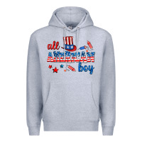 Heather Grey all american boy Premium Hoodie - AdoDesignShop