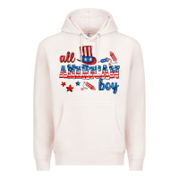 Pale Pink all american boy Premium Hoodie - AdoDesignShop