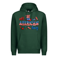 Sports Green all american boy Premium Hoodie - AdoDesignShop