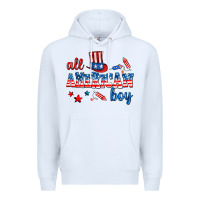 White all american boy Premium Hoodie - AdoDesignShop