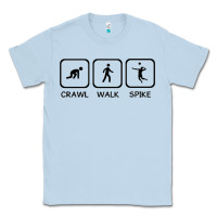 Dusty Blue crawl walk spike volleyball Classic Tee - artisFamous