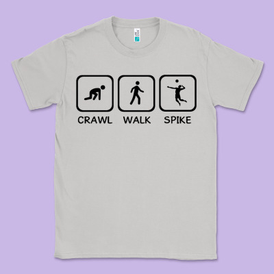 Crawl Walk Spike Volleyball Classic Tee Designed By Artisfamous
