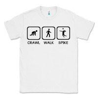 White crawl walk spike volleyball Classic Tee - artisFamous