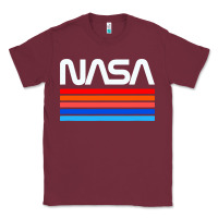 Burgundy vintage retro nasa Classic Tee - artisFamous
