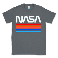 Charcoal Heather vintage retro nasa Classic Tee - artisFamous