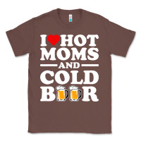 Chestnut i love heart hot moms cold beer funny adult drinking joke Classic Tee - artisFamous