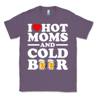 Lavender i love heart hot moms cold beer funny adult drinking joke Classic Tee - artisFamous