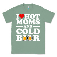 Sage i love heart hot moms cold beer funny adult drinking joke Classic Tee - artisFamous