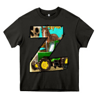 Asphalt farm life alphabet lowercase letters z Heavy Core Tee - BundleAndBundleShop