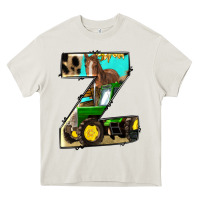 Cream farm life alphabet lowercase letters z Heavy Core Tee - BundleAndBundleShop